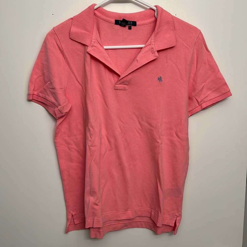 Lauren Ralph Lauren Cotton Pink Polo Top